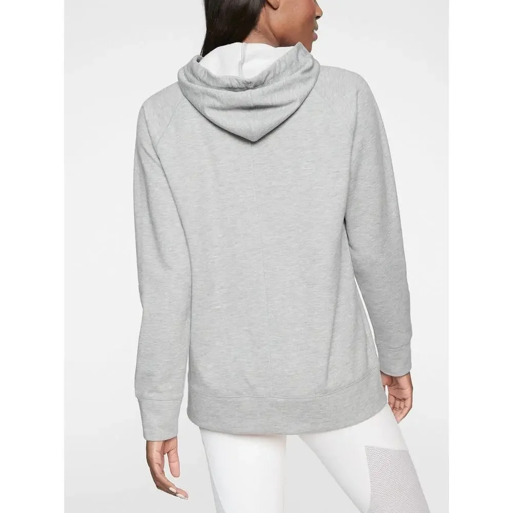 Athleta Grey Incline Hoodie Hooded Sweatshirt Small